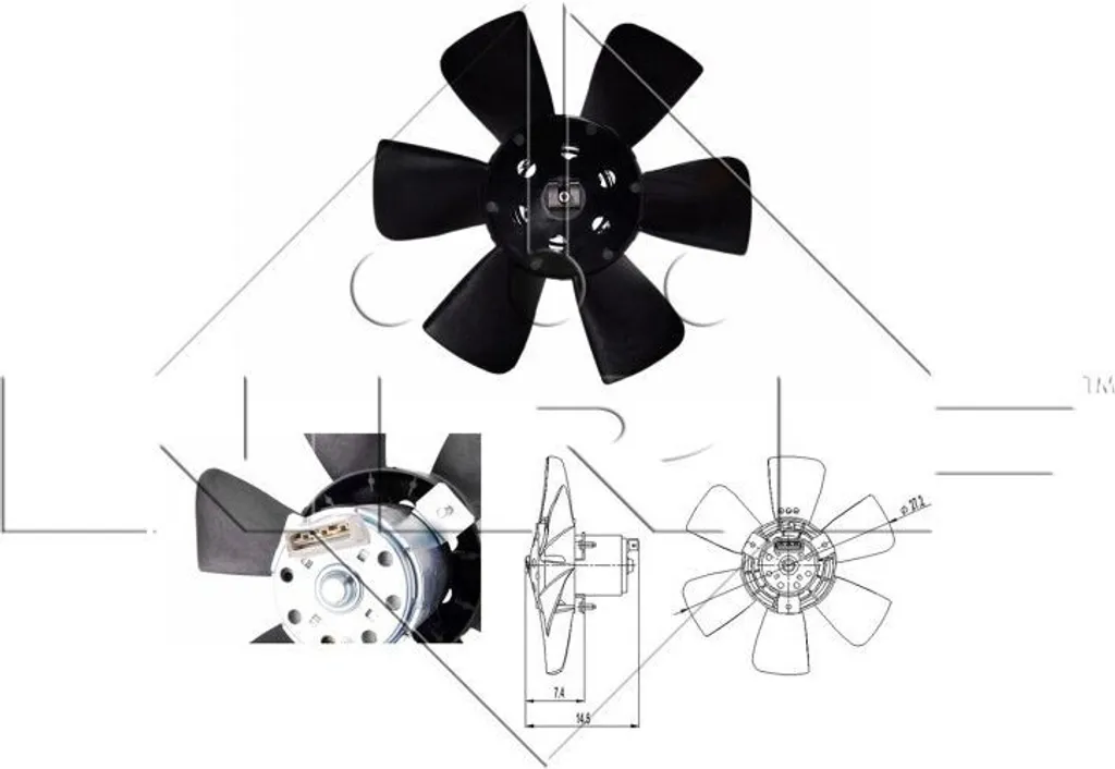 Ventilateur de refroidissement moteur pour Cordoba 6K et Polo 80 86C NRF