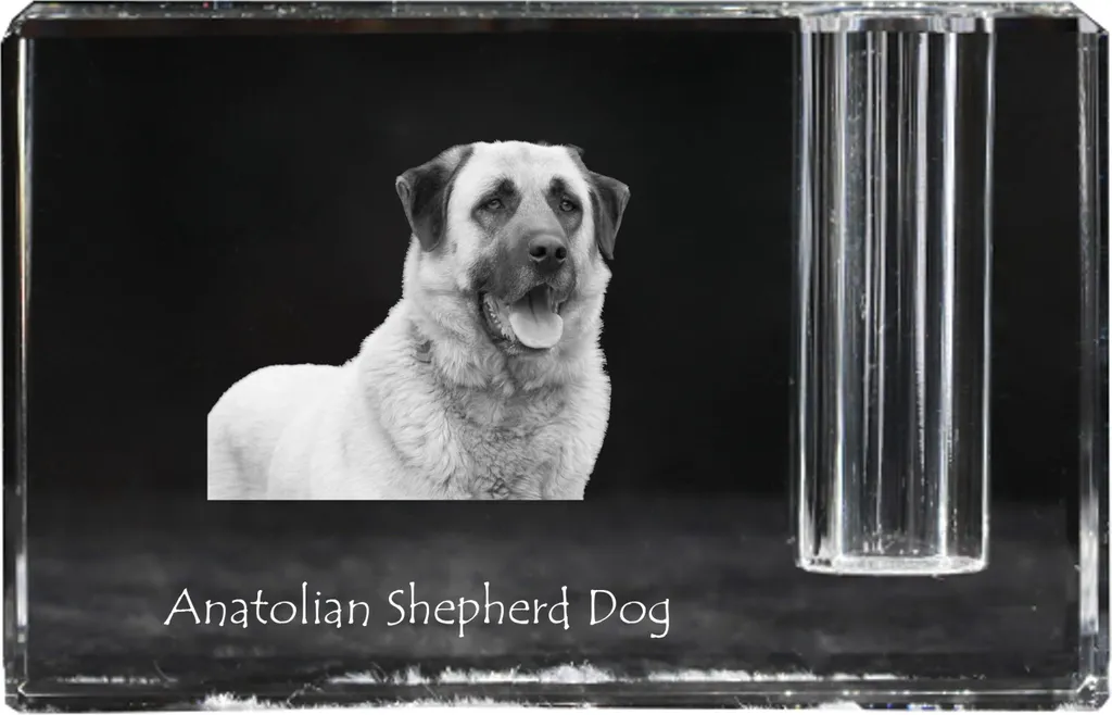 Décoration de table unique en cristal : Organiseur Chien d'Anatolie 5cm