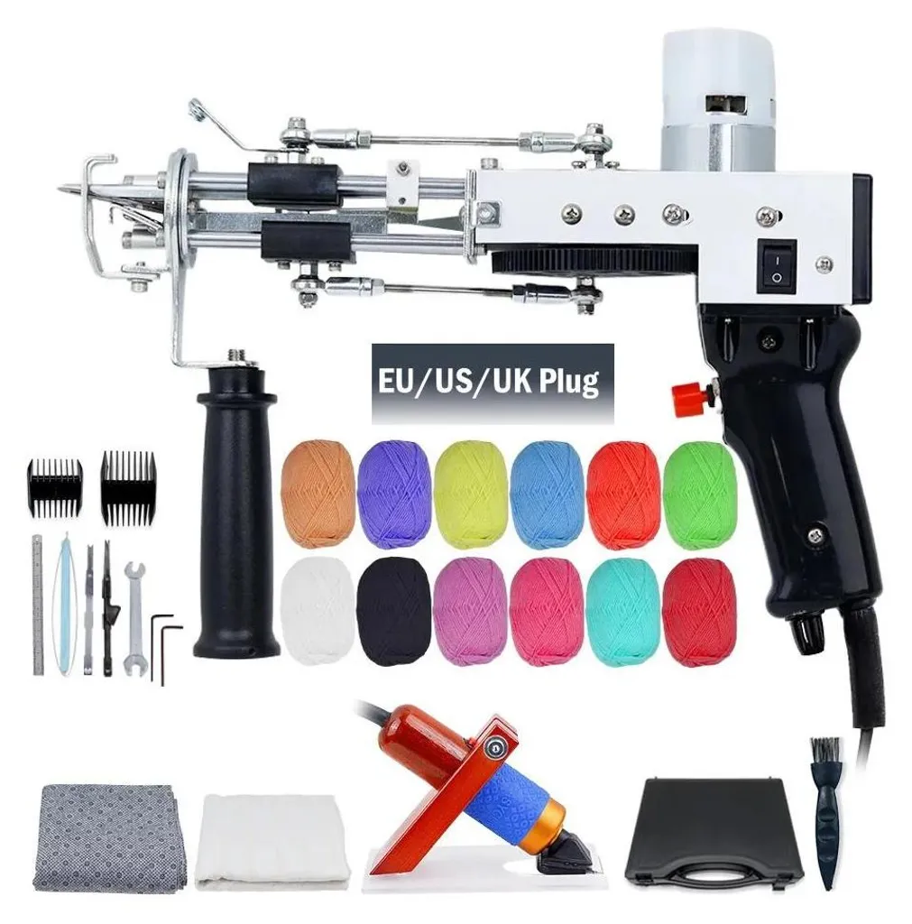 Pistolet à tufting noir n° 2 avec vitesse réglable et sécurité intégrée
