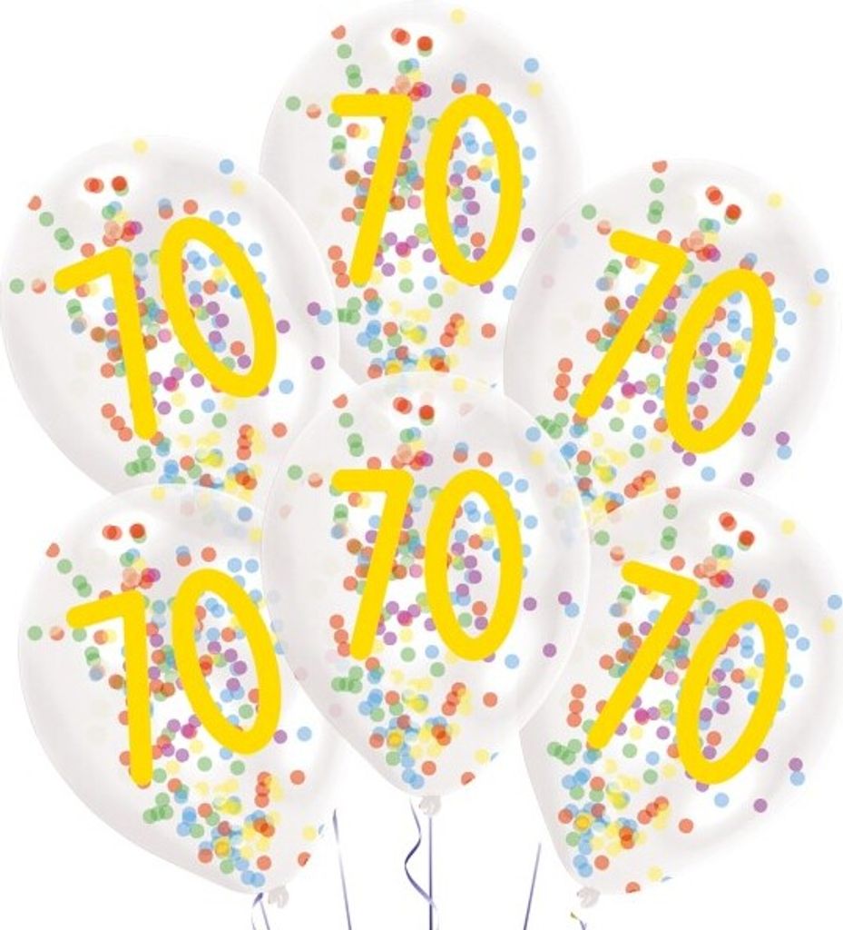 "Confetti Birthday" Luftballon | 6Stk./ Ø27,5cm Variante: #70