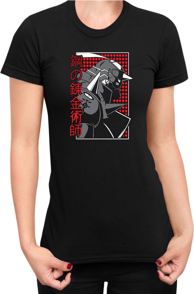 Damen T-Shirt Japan Anime Manga Fullmetal Alchemist 02 Fullmetal Brothers, Lady XS / Schwarz