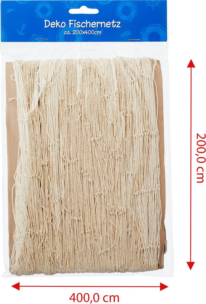 Deko Fischernetz für maritime Deko 200 x 400 cm Produktbild 4