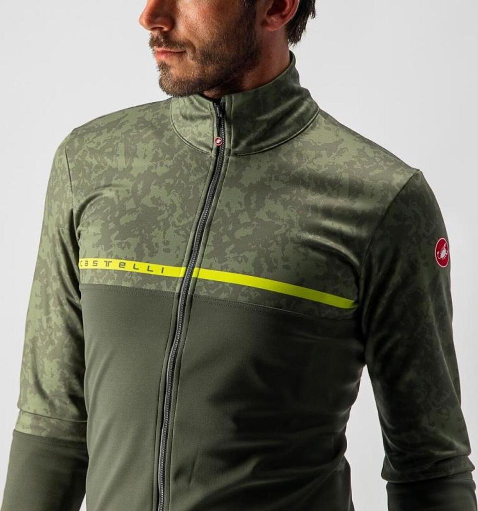 CASTELLI Fahrrad-Thermojacke - FINESTRE - Grün/Gelb M