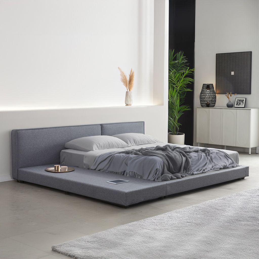 REDOM Etagenbett Mit Hydraulischem Unterbett & Stauraumtreppe, Hochbett