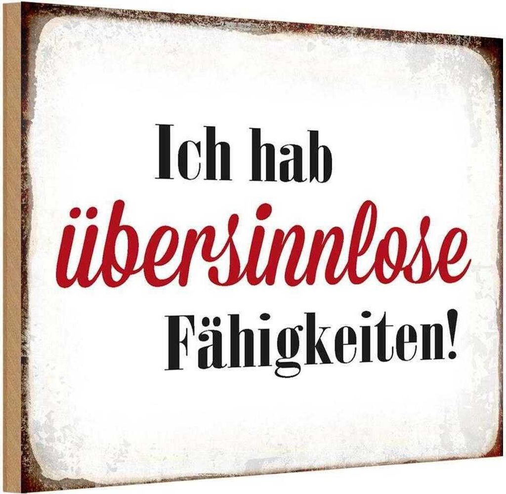 vianmo Holzschild 20x30 cm ich hab übersinnlose Fähigkeiten Spruch Zitat