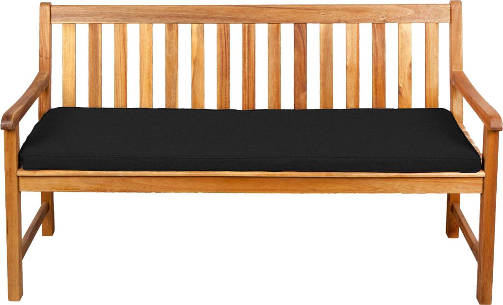 Sitzkissen für Bank, Gartenschaukeln, Sitz, glatt. FK5 (170x40x5, Schwarz)