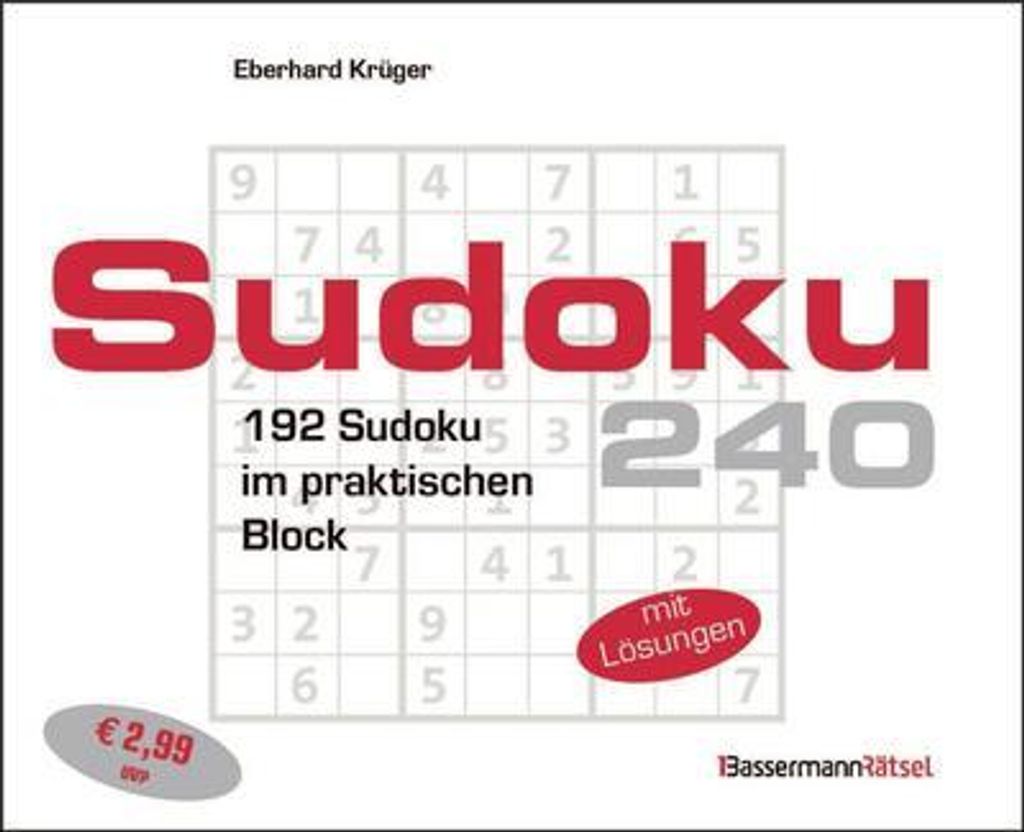 Krüger, Eberhard/Sudokublock 240 Immagine del prodotto 