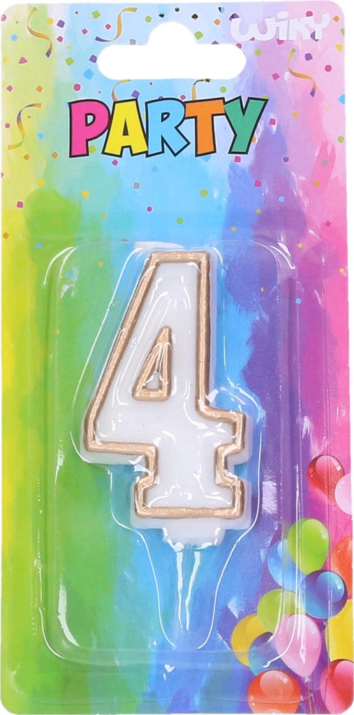 Bougie de Fête 4 - Or Image du produit 