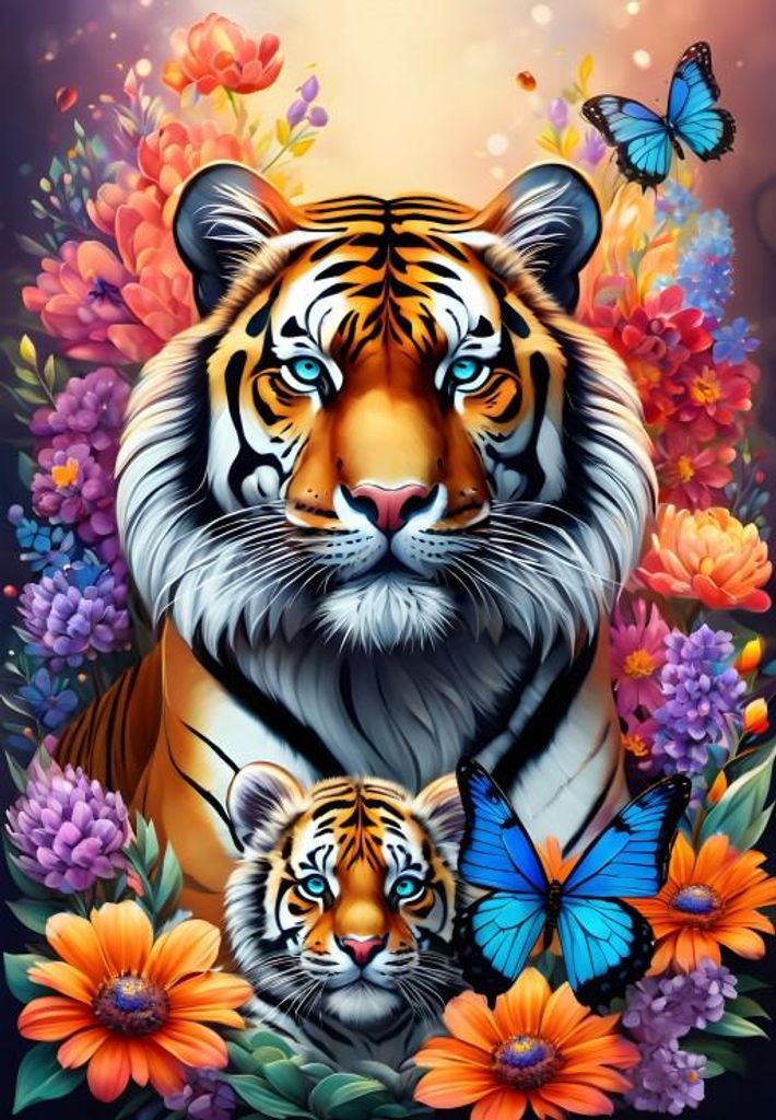 Alipson Puzzle Tiger - Mutterliebe Kollektion - 1000 Teile