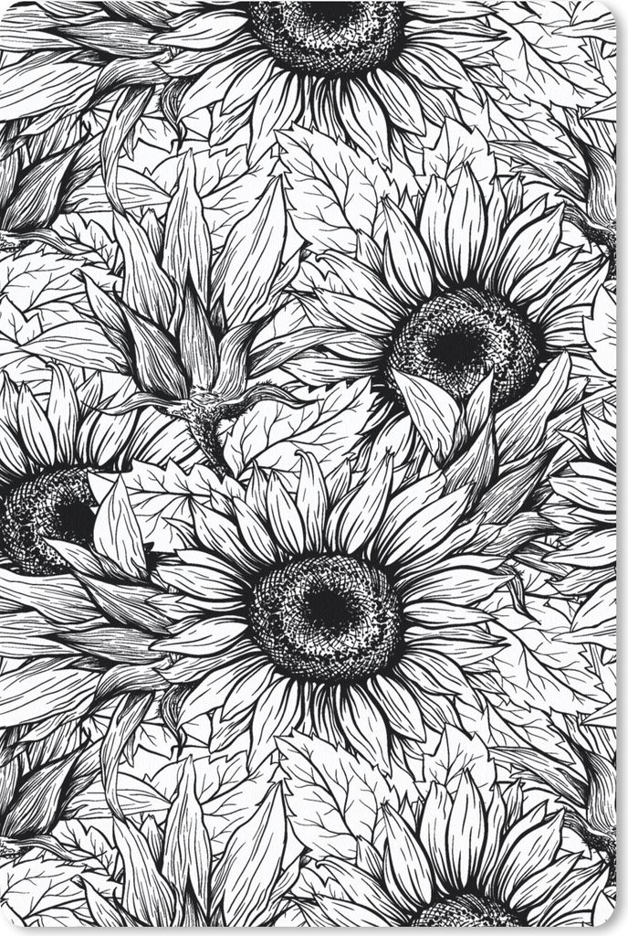 MuchoWow Mauspad Mousepad Blumen - Sonnenblume - Muster 18x27 cm - Mousepads - Maus Mat - Pad - Mausunterlage