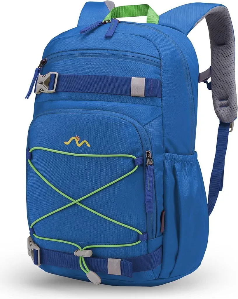 Sac à dos scolaire bleu pour filles et garçons - Format 15 Litres