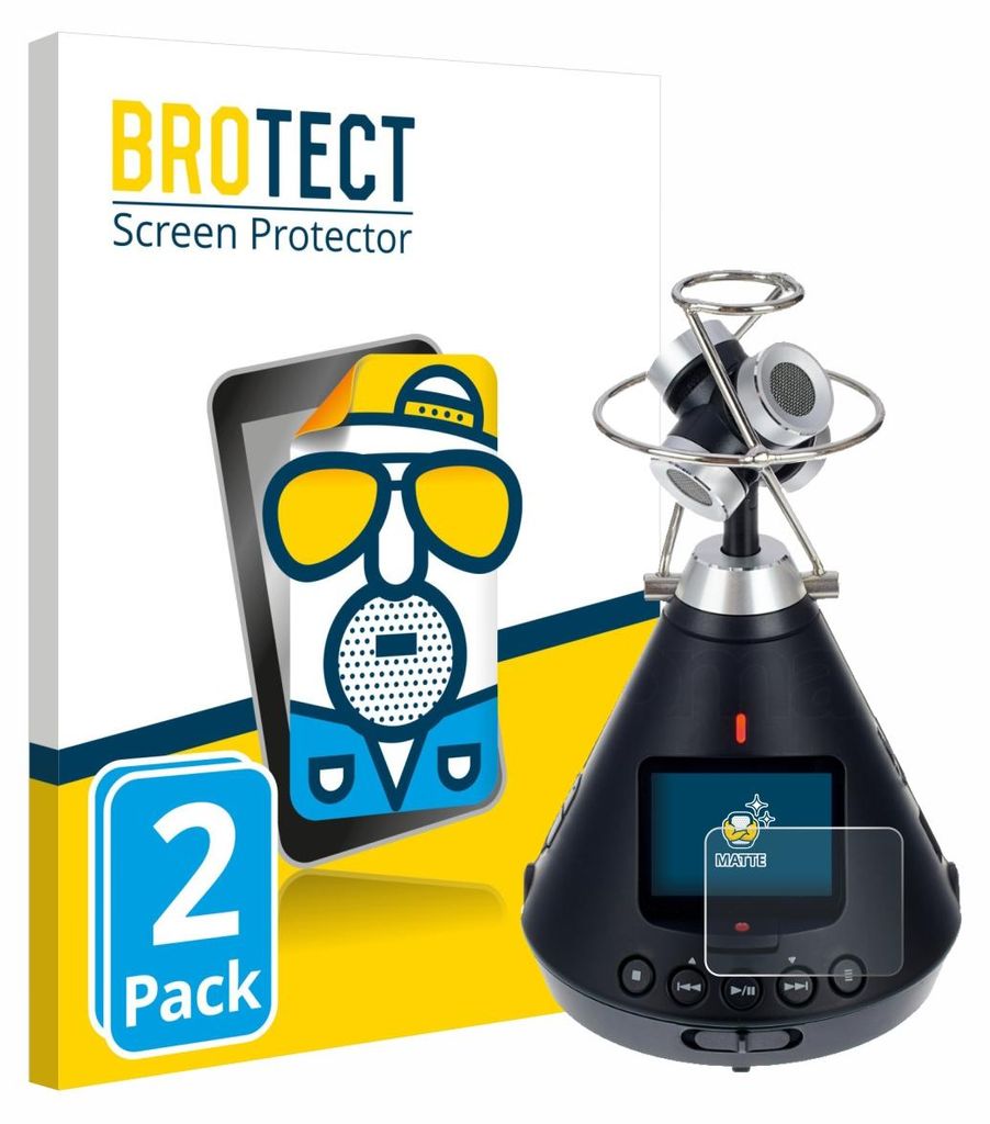 2x BROTECT Schutzfolie für Zoom H3-VR Displayschutz Displayschutzfolie Folie Matt Entspiegelungsfolie
