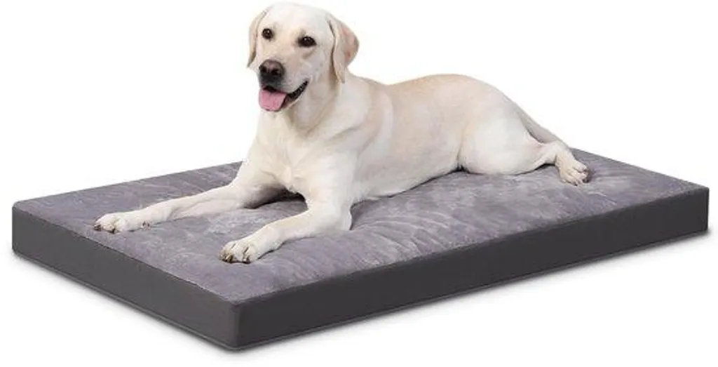 Matelas orthopédique pour chien géant déhoussable et lavable en gris