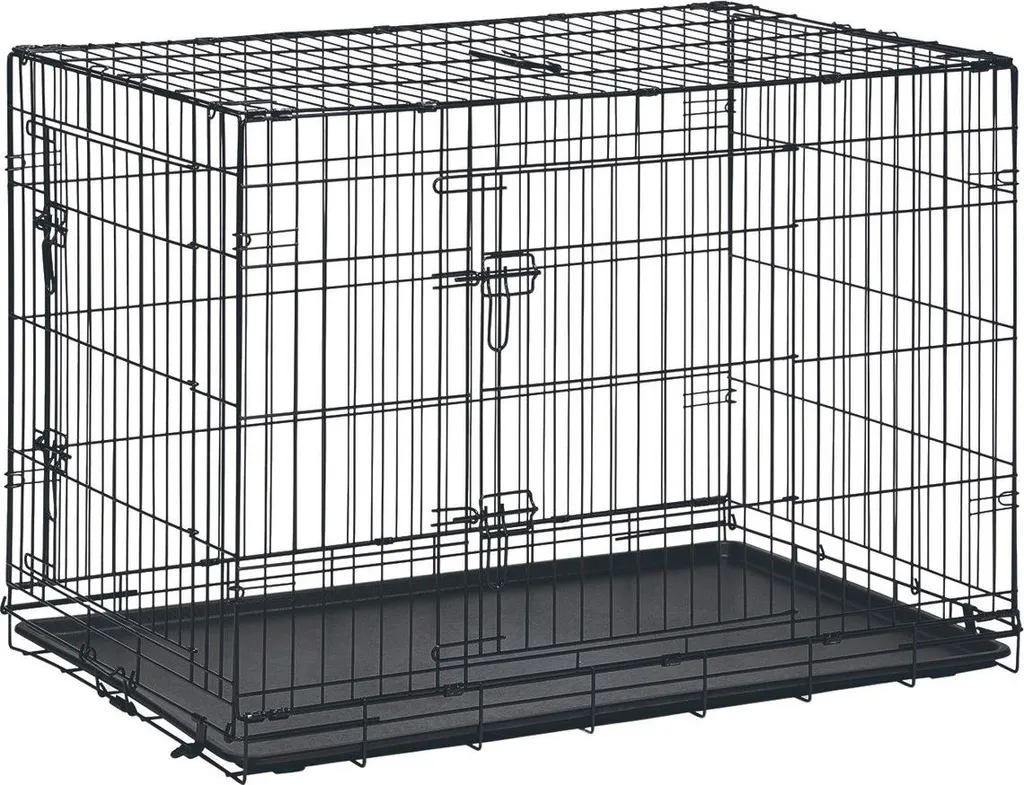 Cage pour chien XL Beeztees noire idéale pour le dressage et le voyage