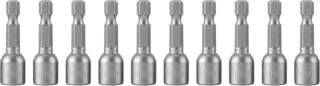 10-teiliges Set metrischer Sechskant-Magnet-Steckschlüssel-Schraubendreher mit 1/4"-Schaft für Bohrmaschinen