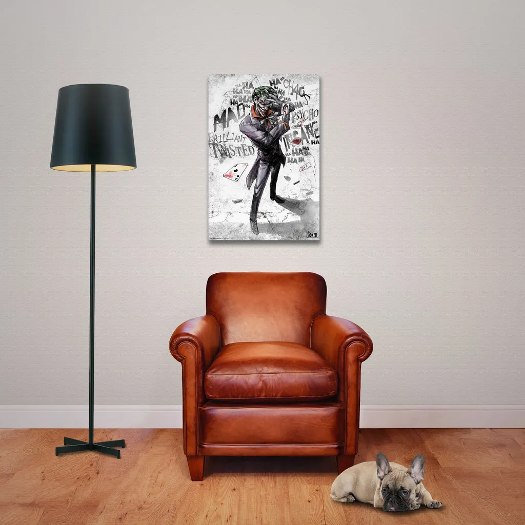 Joker Poster DC Comics + Listelli Posterleisten Alu 63 cm | Offerta