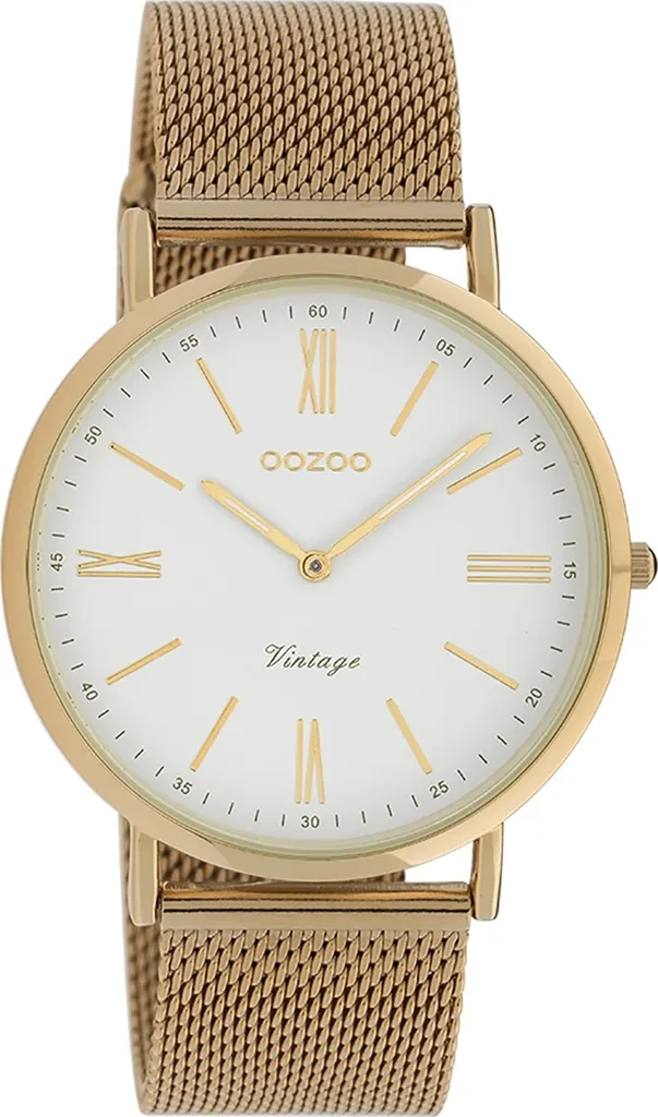 Montre Femme Analogique Or Rose en Métal Oozoo Vintage Style Rétro