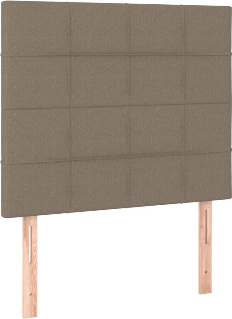 vidaXL Kopfteil Taupe 90x5x118/128 cm Stoff