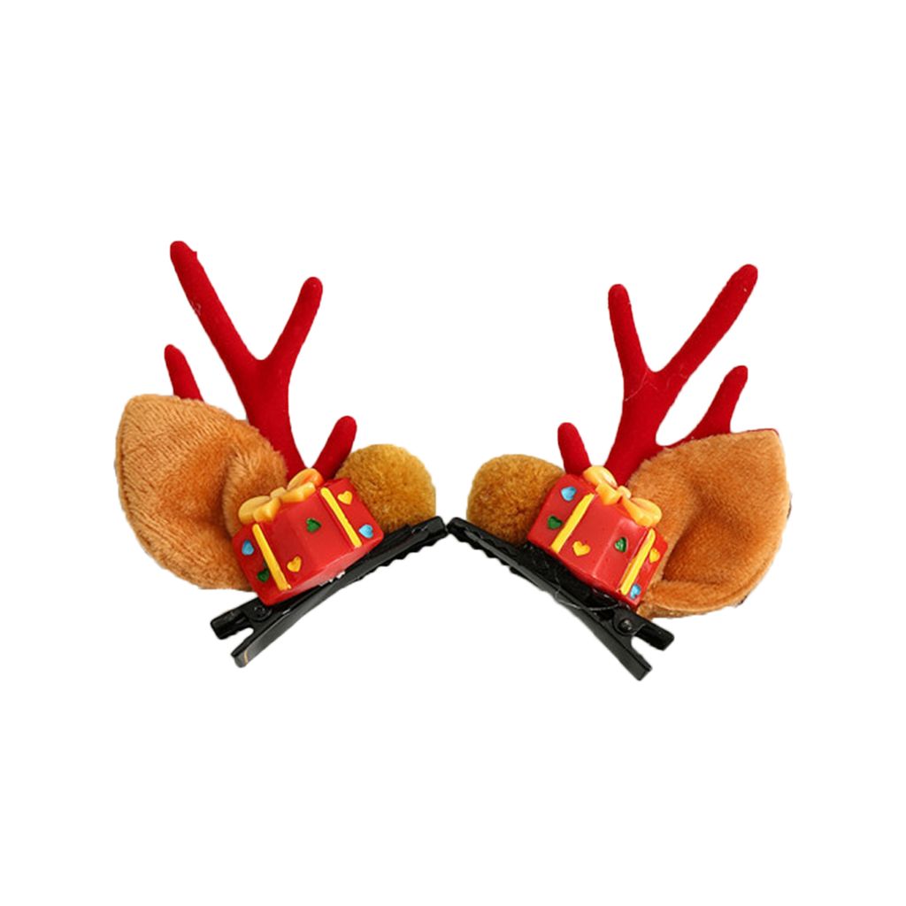 1 Paar Weihnachten Rentier Antler Haarclip süßer Elch Santa Claus Haarnadel für Frauen Mädchen Kinder Prinzessin Hair Accessoires-I