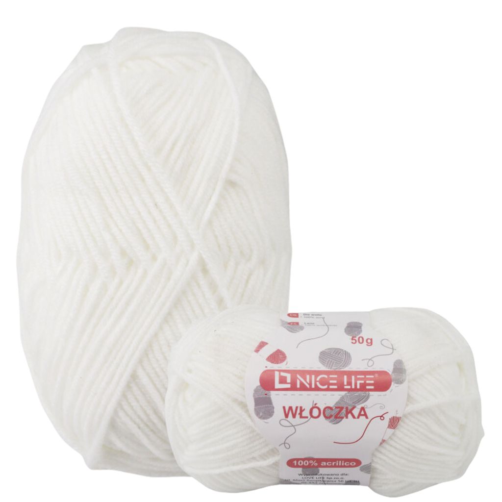 Wełna, włóczka do rękodzieła WHITE Nice Life, Zdjęcie produktu 