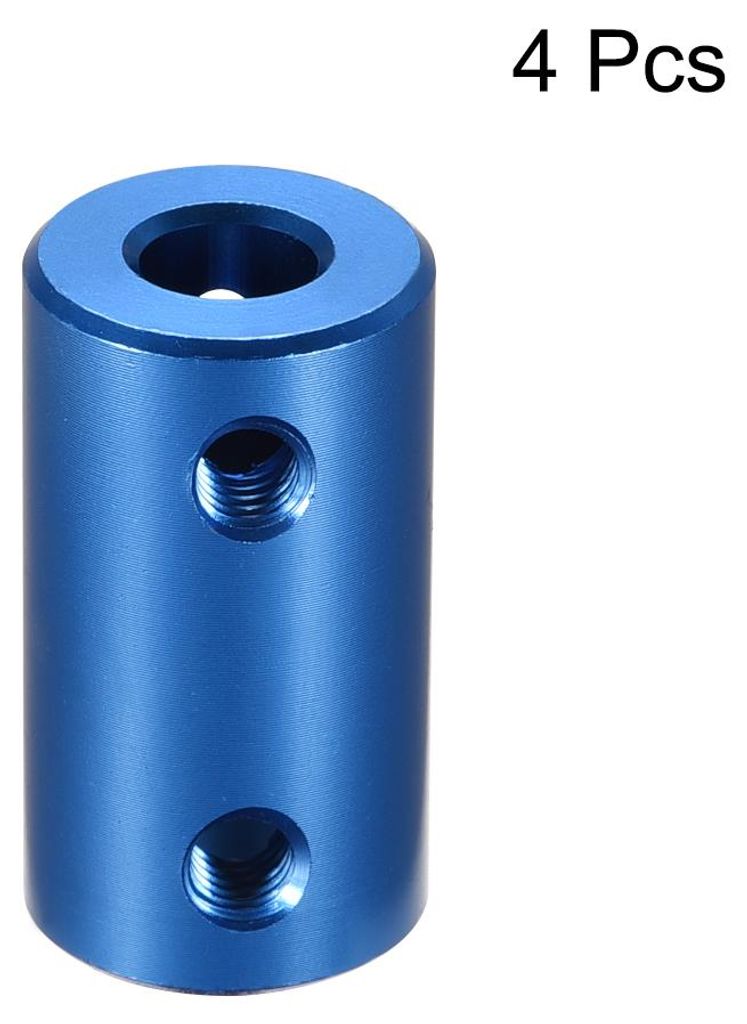 4 Stš¹ck Wellenkupplung Verbinder 6mm bis 6mm Bohrung Starrer Kupplungs Stellschraube L25XD14 Aluminiumlegierung Dunkelblau