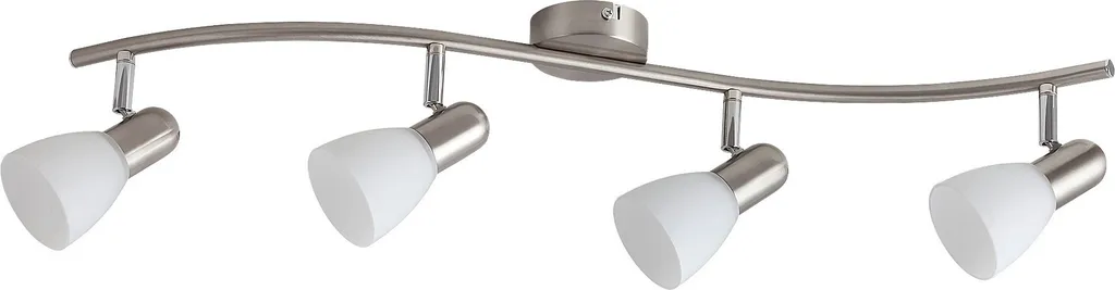 Plafonnier design 4 lumières E14 finition chrome satiné Soma 6304
