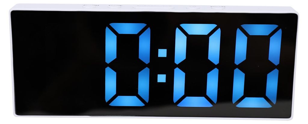 LED-Spiegelwecker Digitaluhr mit 6,25-Zoll-Display Batterie-Backup Einstellbare Helligkeit Zwei Weckzeiten Schlummerfunktion für Schlafzimmer und ...