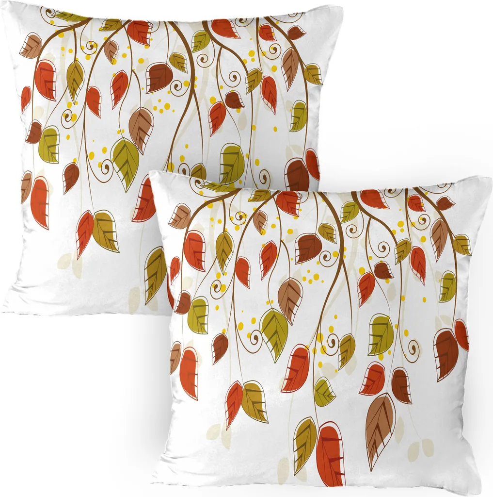 Federe Decorative ABAKUHAUS 80x80 Marrone e Verde - Design Natura