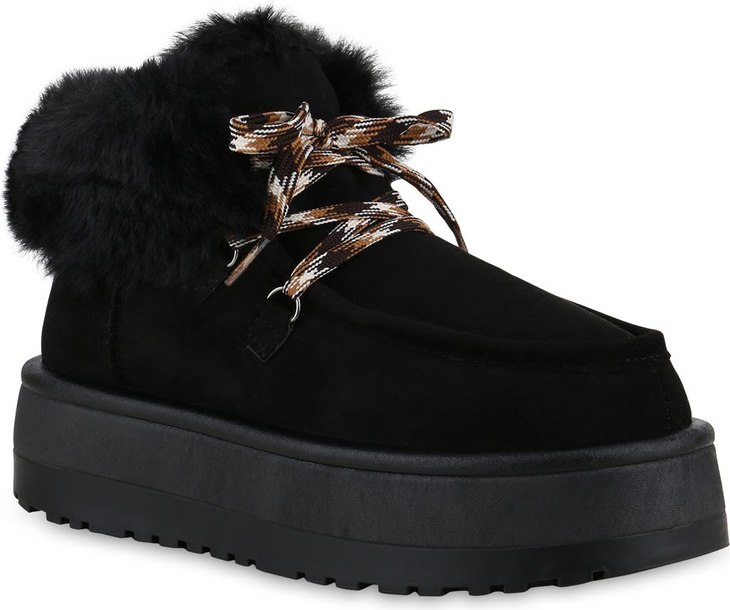 VAN HILL Damen Warm Gefüttert Winter Boots Stiefeletten