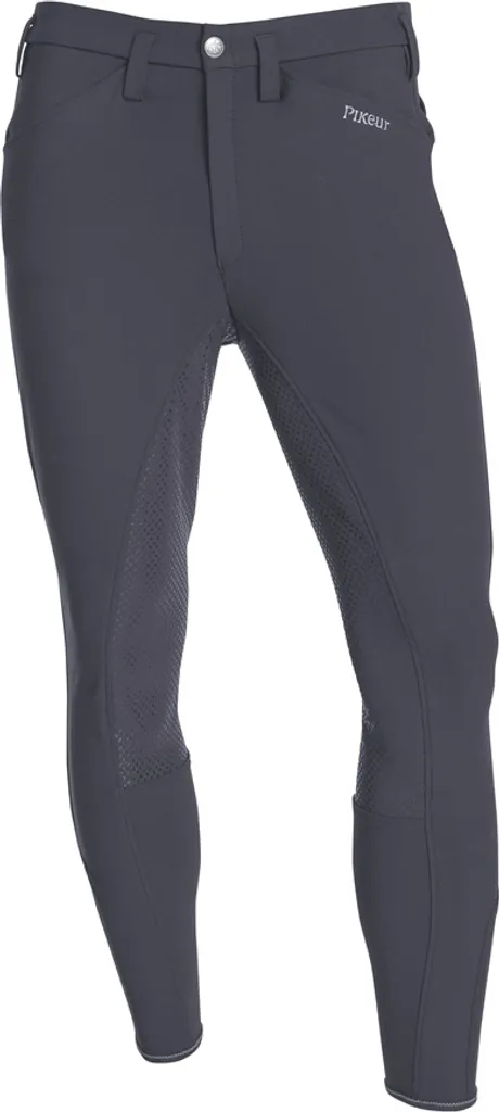 Pantalon Équitation Homme Pikeur Rossini Fullgrip Gris Foncé Taille 48