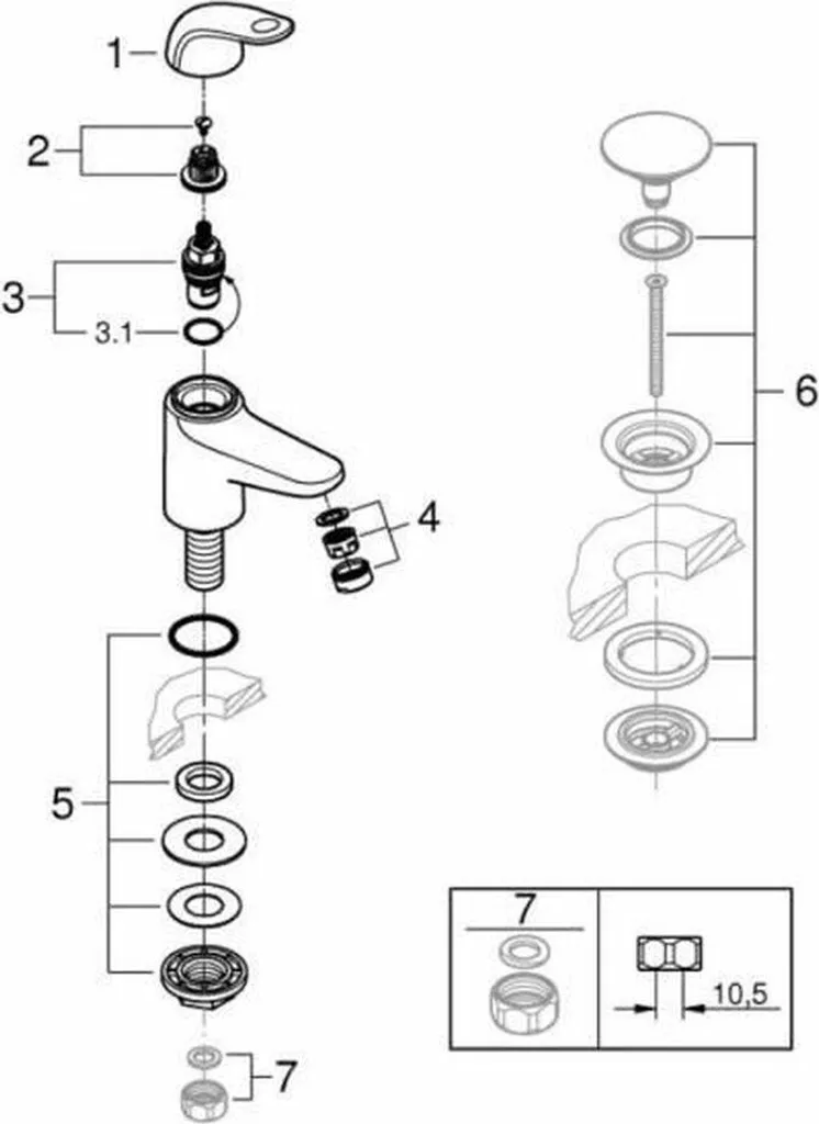 Mitigeur Grohe Métal Laiton - 4
