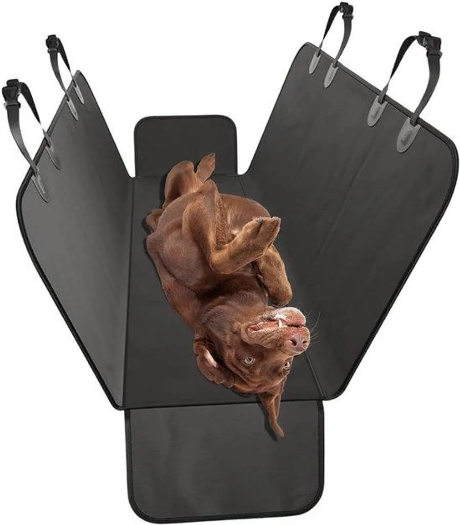 Housse imperméable pour chien banquette arrière avec sangles XL noire