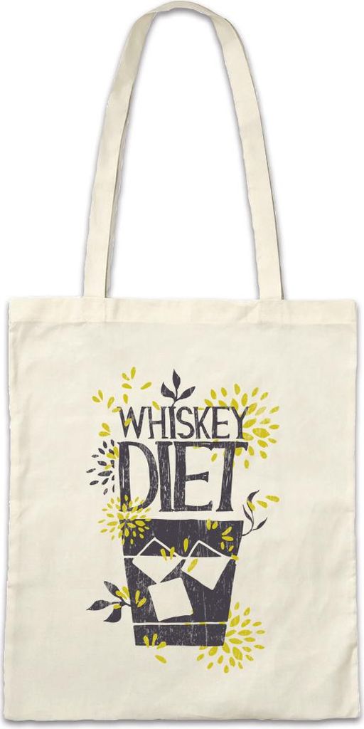 Urban Backwoods Whisky Diet, Stofftasche, Farbe: Beige