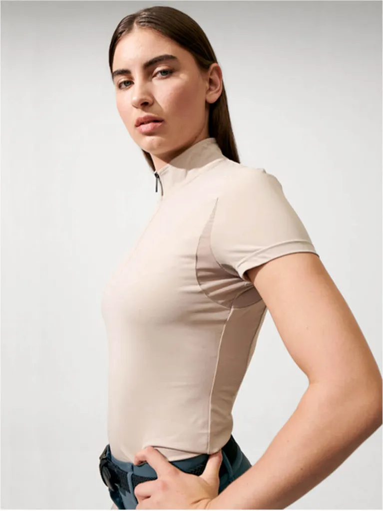 Haut d'Équitation Respirant T-shirt Everly PS of Sweden Gris Beige Femme