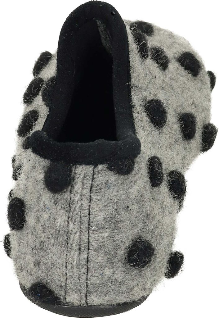 Manitu Damen Hausschuh Stoff Slipper geschlossen Schlupfschuh, Größe:40 EU, Farbe:Grau