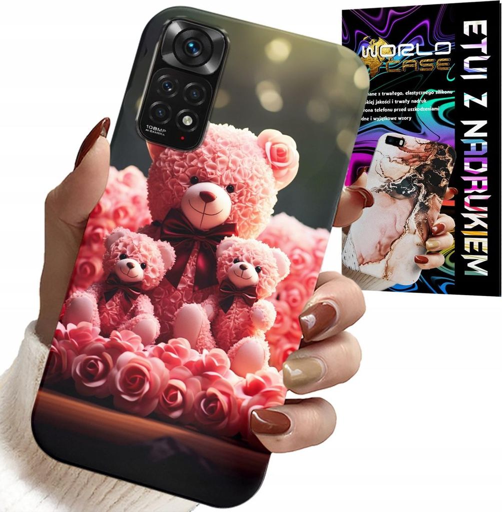 Hülle Für Xiaomi Note 11 / 11S - Rose Teddybär Familiengeschenk + Folie