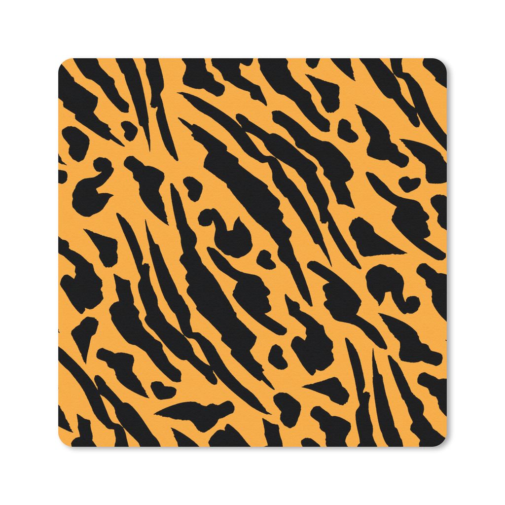 MuchoWow Mauspad Mousepad Muster - Haut - Tigerdruck 30x30 cm - Mousepads - Maus Mat - Pad - Mausunterlage - Gaming
