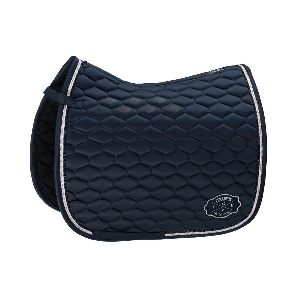 Eskadron Schabracke EMBLEM GLOSSY " Classic Sports " Farbe - navy Form - Pony-Dressur