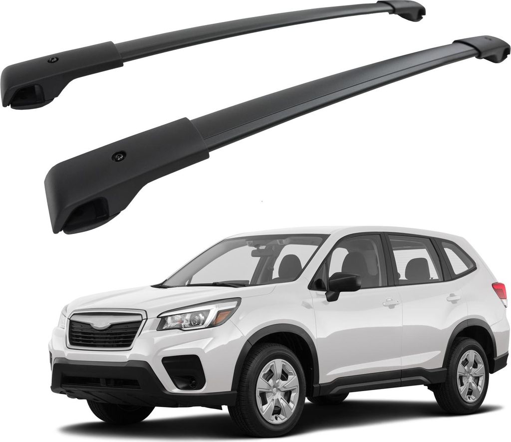 Dachträger Querstangen für Subaru Forester 2019-2024, OEM Stil Schwarz 2Tlg