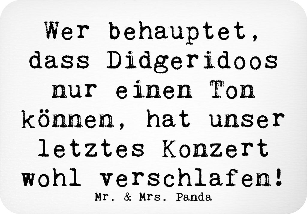 Mr. & Mrs. Panda magnet Spruch Didgeridoo Konzert - Weiß - Geschenk, holzmagnet, tief, Kultur, Instrument, whiteboardmagnet, Australien, spirituel...