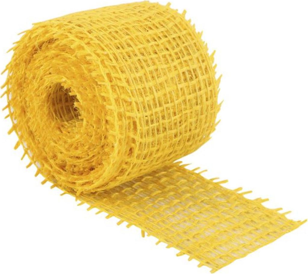 Jute-Dekogürtel - 3 m x 4 cm - Gelb
