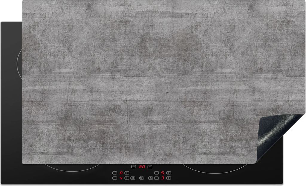 KitchenYeah Herdabdeckplatte Beton - Muster - Antik , 90x52cm, Küche Deko, Glaskeramikkochfeld Herdabdeckung, Abdeckplatte fùr Kochfeld