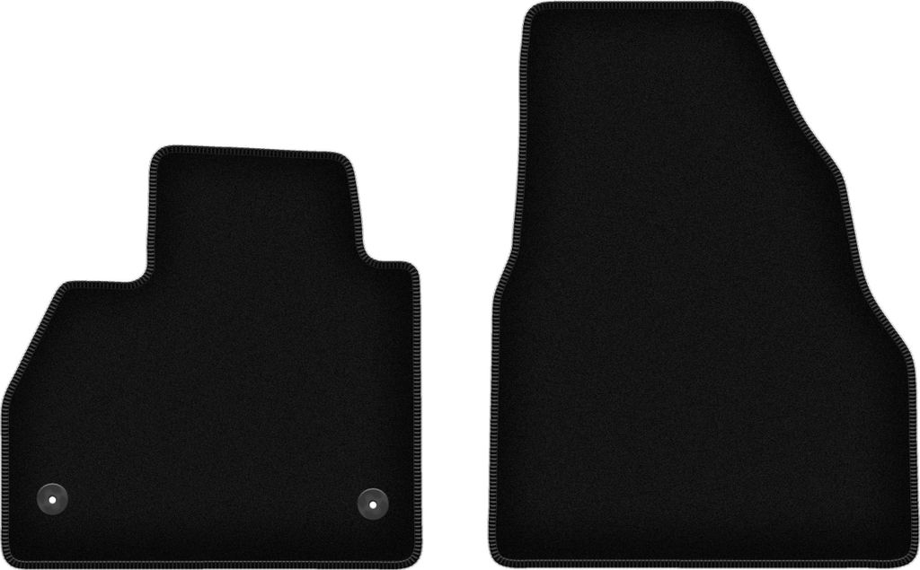 Wielganizator Velours-Autoteppiche vorne – passend für Renault Kangoo II (kombivan, Bj. 2013-) – schwarz, passgenau, mit Befestigungen set 2 ...