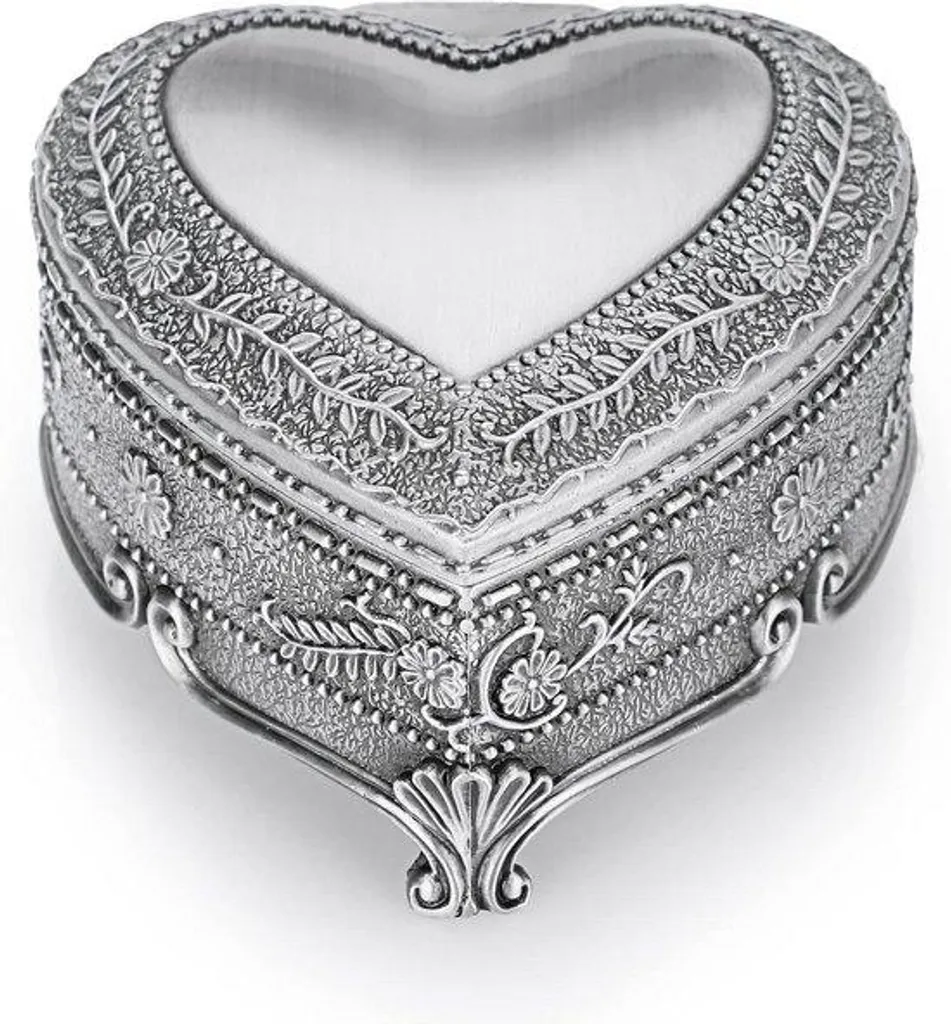 Petite boîte à bijoux cœur métal pour ne plus perdre vos boucles