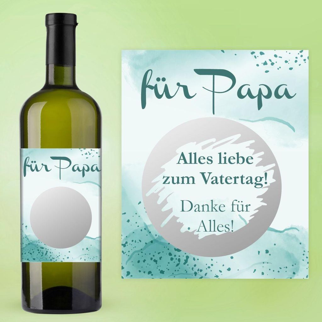AUFKLEBER SET - für PAPA - Rubbelsticker Silber Vatertag Geschenk
