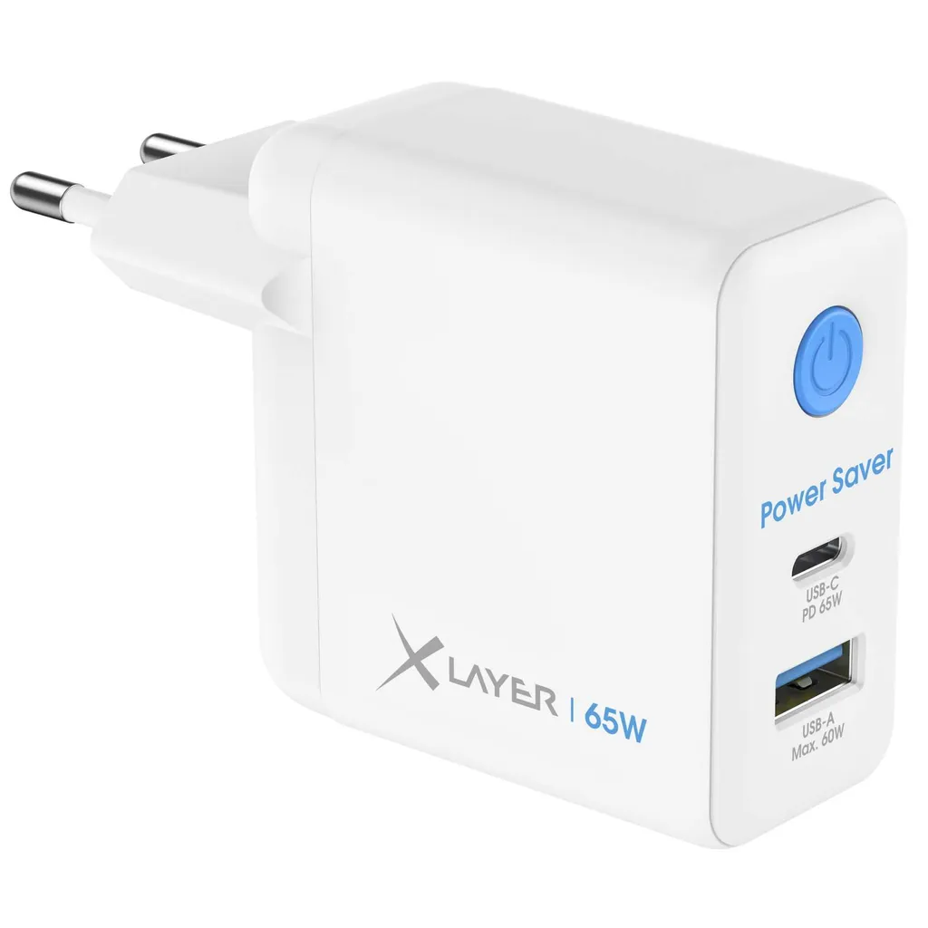 Xlayer 65W USB-C Power Saver white 219703 - Caricatore GaN Universale