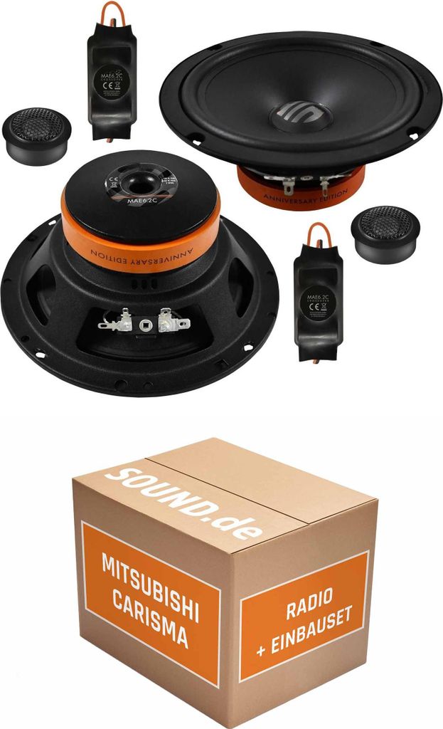 Lautsprecher Boxen Einbaupaket Heck Musway MAE6.2C passend für Mitsubishi Carisma DA2A | für zwei Türen 3ohm
