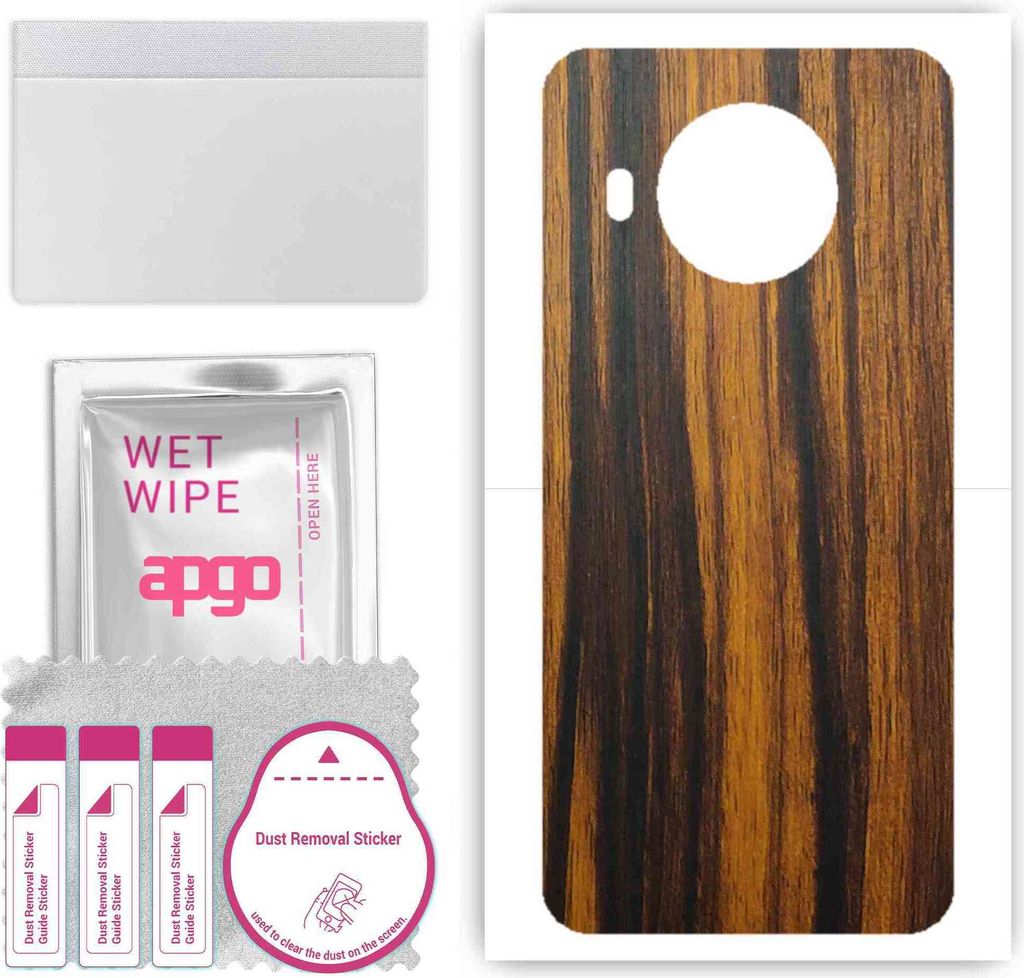 apgo Rückseite Schutzfolie, Skin, kompatibel mit Nokia X20, Hinten Displayschutzfolie aus Vinylfolie, kratzfest, einfache Montage - Tigerwood