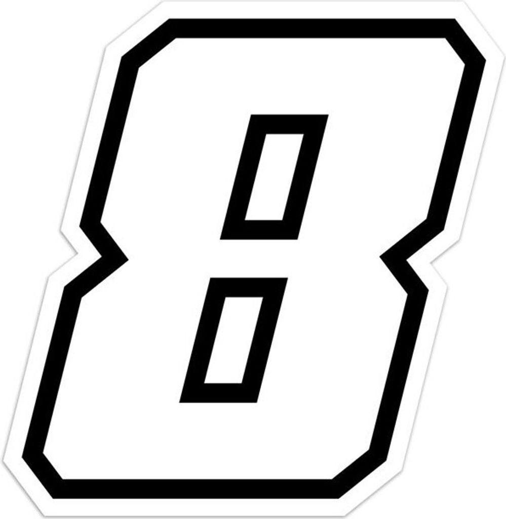 Autocollant numéro de course pour Moto "8" Race Moto GP, Image du produit 