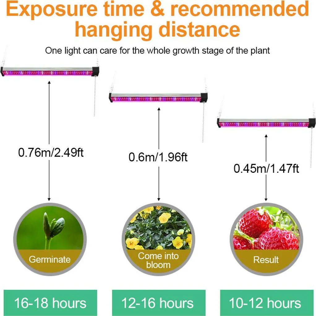 Éclairage LED pour potager intérieur et plantes vertes hauteur variable - 4